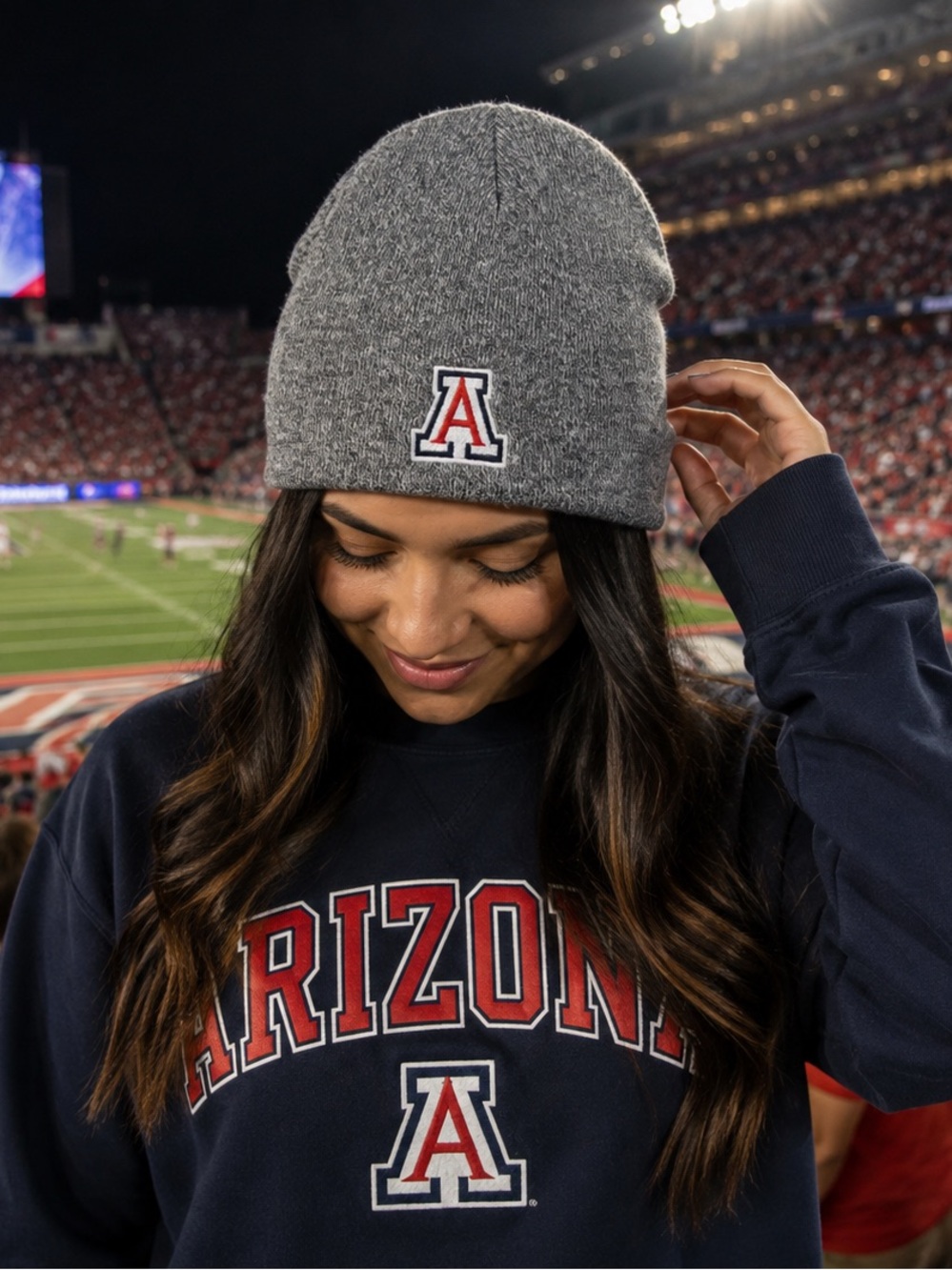 Arizona Wildcats Gray Knit Beanie | One Size